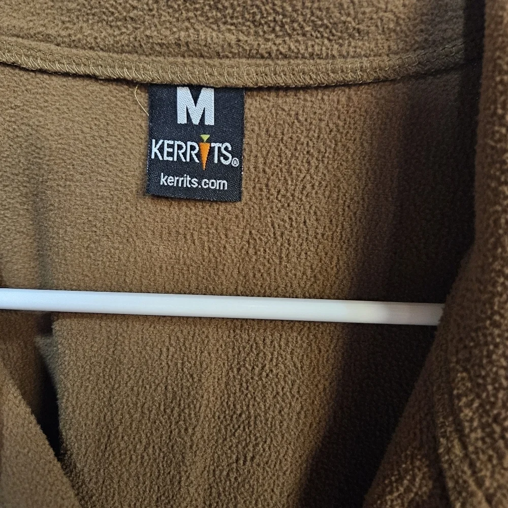 KERRITS Women’s Size Medium Equestrian 1/4 Zip Pullover Top Brown Riding Horse